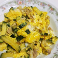 mana5797's cooksnap of when they made マヨでコク旨♪ズッキーニと豚肉の卵とじ.