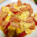 meakokoo's cooksnap of when they made 朝ごはんに♡トマトと卵の炒め物.