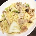 メルエム★★'s cooksnap of when they made 豚バラとキャベツのクレソルパスタ.