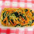 クックC7NP7Y☆'s cooksnap of when they made 作りおきに♪ほうれん草と人参の麺つゆ炒め.