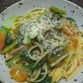 candyfluff's cooksnap of when they made 野菜だしで簡単♡小松菜とトマトのパスタ.