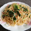プリン坊's cooksnap of when they made 旨味たっぷりの小松菜と桜エビのパスタ.