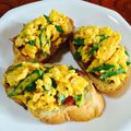 なおミール's cooksnap of when they made ☆メープルベーコンエッグ・オープンサンド.