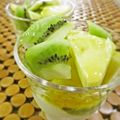 イベ長's cooksnap of when they made キウイとパインのはちみつがけヨーグルト.