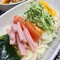 のりこ523's cooksnap of when they made 冷やし中華風・ストライプそうめん.