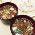 フジぽん's cooksnap of when they made みょうが香る＊ミニトマトの味噌汁＊.