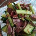 マイさんの家's cooksnap of when they made 砂肝ときゅうりの梅ごま和え.