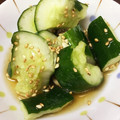 卵せんべい's cooksnap of when they made かち割りきゅうりのごま酢和え.