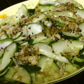 めがねりんご's cooksnap of when they made きゅうりとごはん昆布の酢の物.