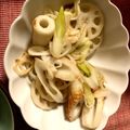 miku77's cooksnap of when they made 咳に効く蓮根と三つ葉の塩麹炒め.