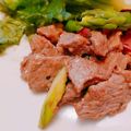 ぴくしーの台所's cooksnap of when they made ピリ辛！牛肉とアスパラガスの炒めもの.