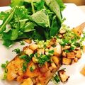 ☆糖質減らしてます☆'s cooksnap of when they made 舌平目のムニエル　ガーリックきのこソース.