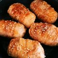 RYOCO∞'s cooksnap of when they made お弁当◎焼肉のたれで♪肉巻きおにぎり。.