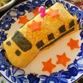 あき姫ちゃん's cooksnap of when they made ドクターイエローのデコスティックおにぎり.