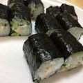 えみこんこん☆'s cooksnap of when they made コストコ☆ロティサリーチキンで巻き寿司.