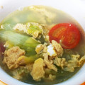 ニックパパ's cooksnap of when they made レタスとトマトの卵スープ.