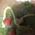 ma___111's cooksnap of when they made かにかま×レタスのスパイシートースト.