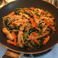 netmayucol's cooksnap of when they made 小松菜と油揚げの中華炒め＊.