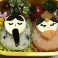 クック0JGUHR☆'s cooksnap of when they made キャラ弁♪カップde簡単♡ひな祭りお弁当.
