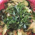 にゃんこ８'s cooksnap of when they made きゅうりとみょうがのさっぱり和え.