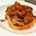 クックパッドごはん部's cooksnap of when they made ナスとベーコンのトマトパスタ.