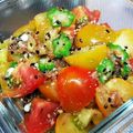 pika21's cooksnap of when they made 即席！オクラとミニトマトのゴマ酢和え.