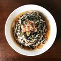 me08's cooksnap of when they made ごま油香る✿叩き梅とねぎの冷製そば✿.