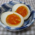 HappyCafe's cooksnap of when they made ゆでたまごの味噌漬け.