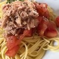 もきち☆'s cooksnap of when they made ツナとトマトの簡単冷製パスタ.
