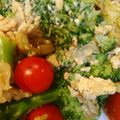 赤き血のイレブン's cooksnap of when they made レタス・ブロッコリー・トマトのたまご炒め.