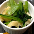 ♡♥♡くーまん♡♥♡'s cooksnap of when they made わさび香る♪小松菜と油揚げのおひたし♡.