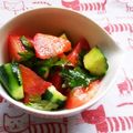 ゆきらっくま's cooksnap of when they made 本当に簡単！トマトと叩き胡瓜のサラダ★.