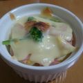 misato3's cooksnap of when they made じゃが芋とゆで卵のチーズ焼き♪.