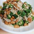 花太郎のお料理メモ's cooksnap of when they made オクラ＆えのき☆納豆和え.