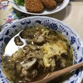 yumipoyos's cooksnap of when they made キノコと豚のピリ辛卵スープ.