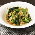 CASAmisa's cooksnap of when they made 小松菜とエノキのにんにく醤油バター炒め.