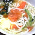 kbitch's cooksnap of when they made とろ～りチーズのトマトスープうどん.
