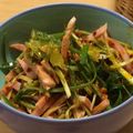 ねみねみ's cooksnap of when they made ネギとハムの！ピリ辛ラー油和え.