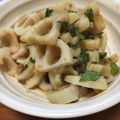 かりょうてん's cooksnap of when they made 絶品♡レンコンのたらこ大葉和え.