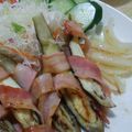 ねぇ～chan's cooksnap of when they made なすのﾍﾞｰｺﾝ巻き.