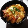 碧きりん's cooksnap of when they made 肉じゃがリメイク♪卵とじ丼.