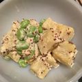 PicoTX's cooksnap of when they made さつまいもと枝豆のころころサラダ.