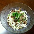 YuzuOto's cooksnap of when they made 冷やし肉うどん.