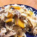 はるちゃんぺ☆'s cooksnap of when they made 豚肉とかぼちゃとエリンギの炒め物.