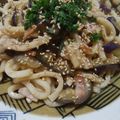 ねぇ～chan's cooksnap of when they made 超簡単！なすとベーコンのパスタ風うどん♪.
