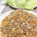 どるっちどぇーん's cooksnap of when they made 簡単♪✿ひき肉とエリンギの❀レタス包み✿.