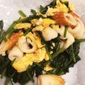 ロリポップ☆'s cooksnap of when they made ほうれん草と竹輪と玉子のポン酢炒め.