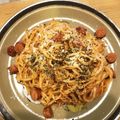 mianmian's cooksnap of when they made 稲庭うどんで！トマトとチーズのパスタ風.