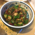 週休3日で働きたい's cooksnap of when they made 簡単に副菜を!さっぱり、おくらの梅和え.
