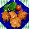 にきけん's cooksnap of when they made 豚コマで！一口とんかつ！.